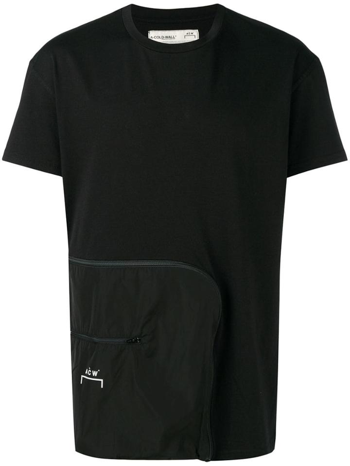 A-cold-wall* Zipped Pocket T-shirt - Black