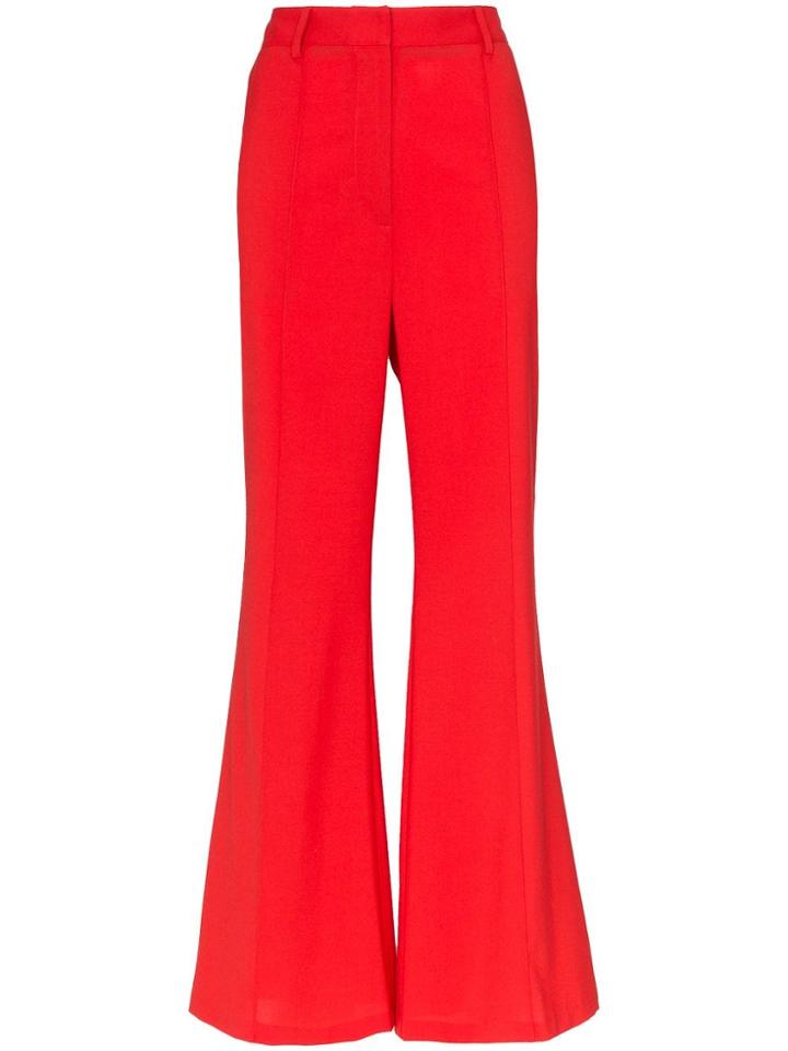 Beaufille Barnet High-waisted Flared Wool-blend Trousers