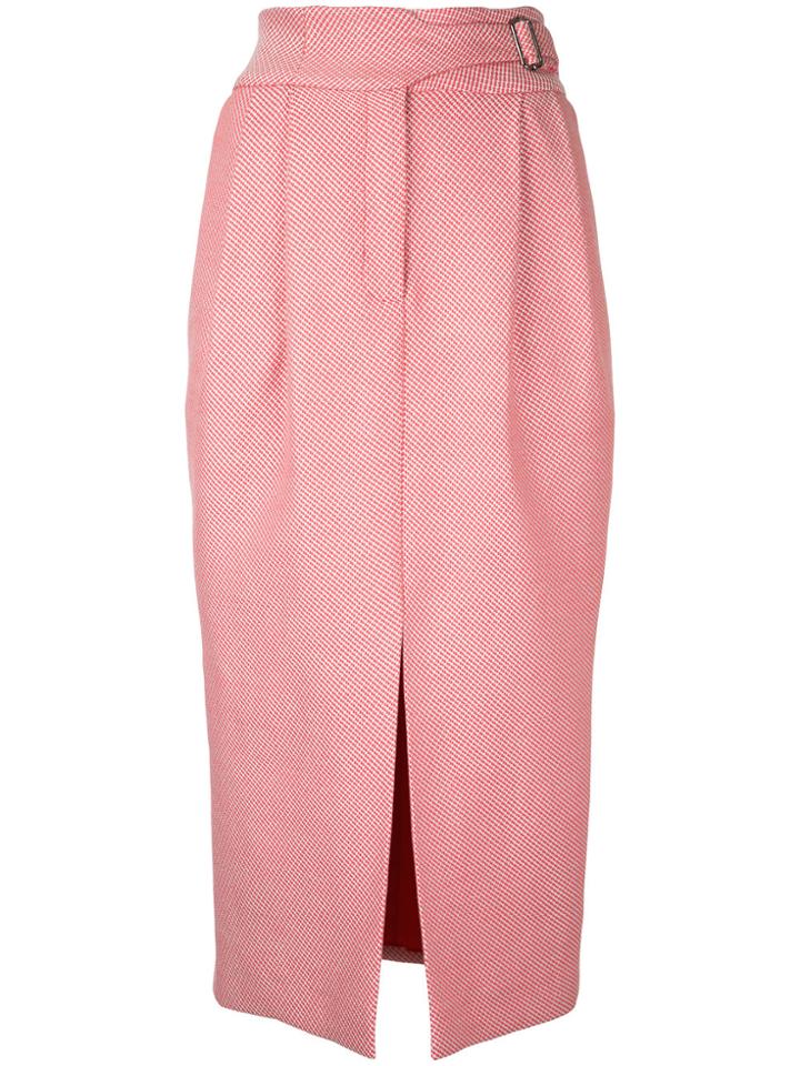 Bianca Spender Tweed Aviatrix Skirt - Yellow & Orange