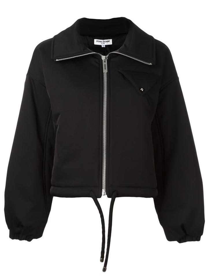 Opening Ceremony - Wide Sleeve Jacket - Women - Polyester/cupro/triacetate - 4, Black, Polyester/cupro/triacetate