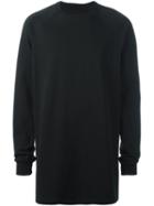 Rick Owens Long Length Sweatshirt, Men's, Size: Small, Black, Cotton