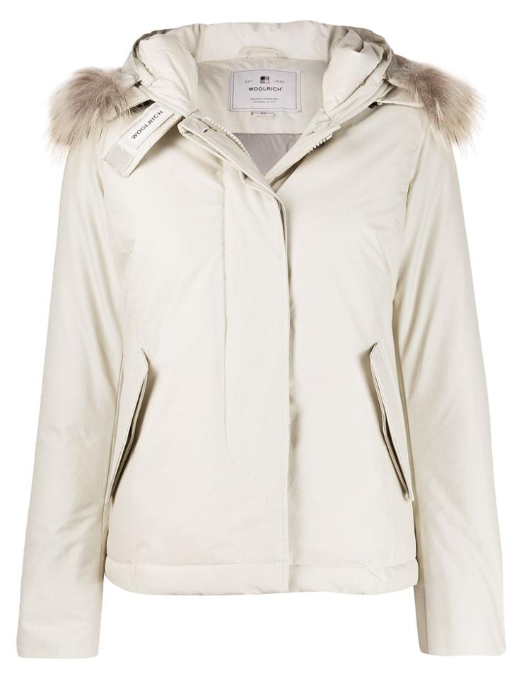 Woolrich Padded Faux Fur Trimmed Jacket - Neutrals