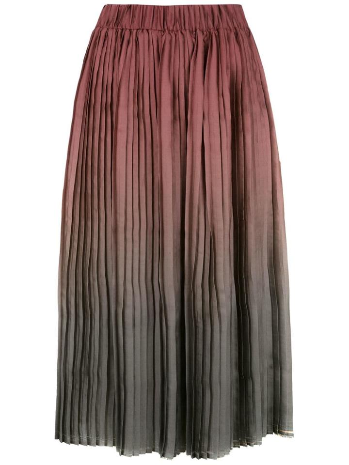 À La Garçonne Gradient Pleated Skirt - Multicolour
