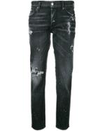 Dsquared2 Boyfriend Distressed Cropped Jeans - Black