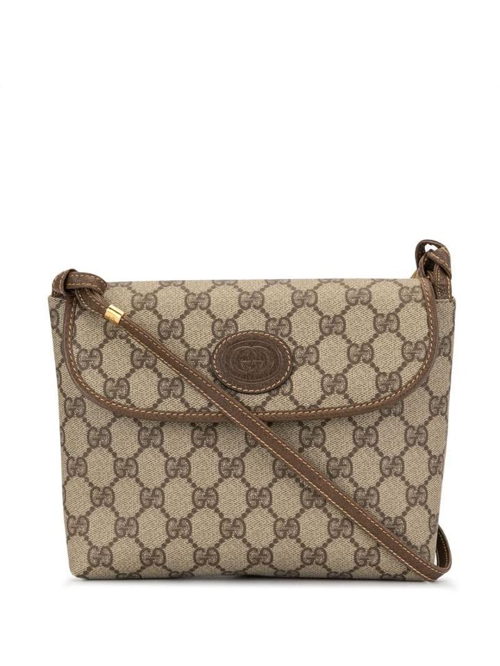 Gucci Pre-owned Gg Supreme Crossbody Bag - Grey
