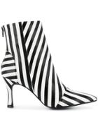 G.v.g.v. Striped Ankle Boots - Black