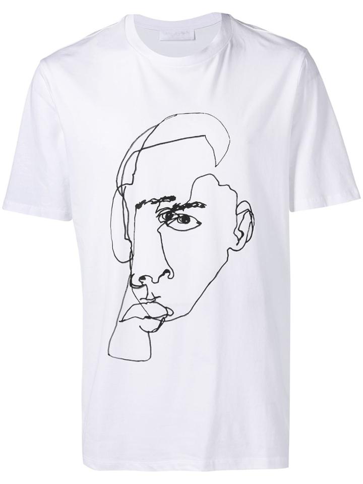 Neil Barrett Painted Face T-shirt - White