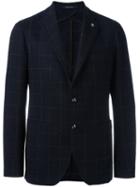 Tagliatore Patch Pockets Blazer, Men's, Size: 52, Blue, Virgin Wool/polyamide/cupro