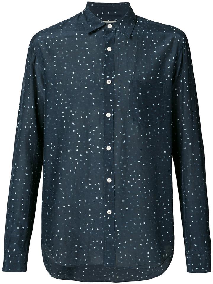 Vince - Patterned Shirt - Men - Silk/cotton - M, Blue, Silk/cotton