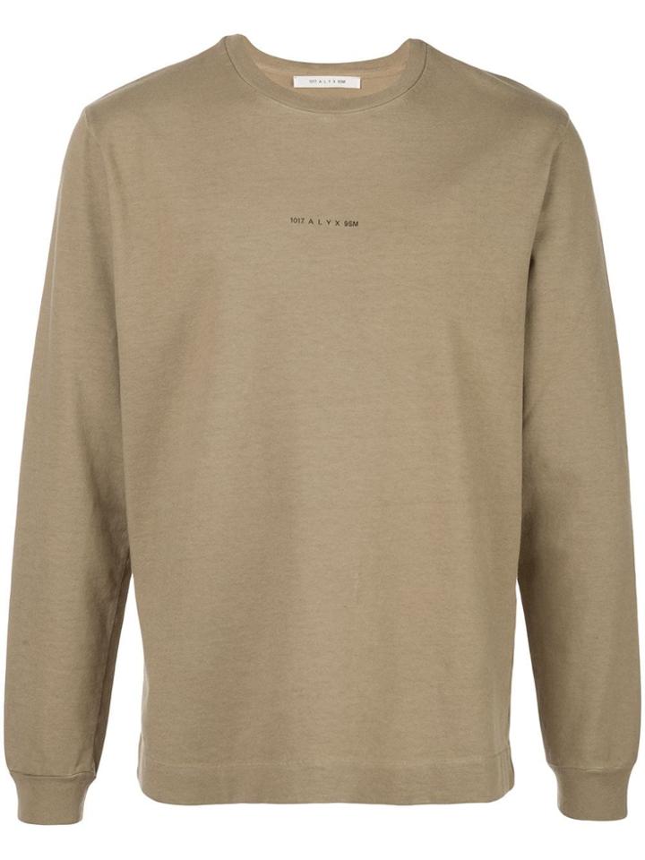 1017 Alyx 9sm Logo Long-sleeve Sweatshirt - Tan