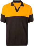 Roberto Collina Colour Block Polo Shirt - Orange
