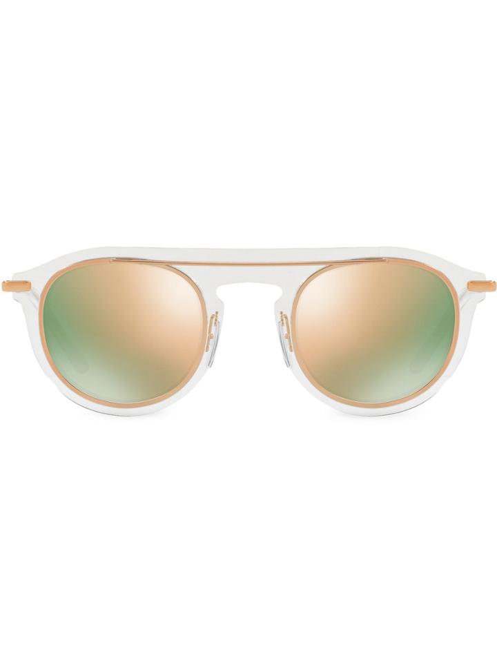 Dolce & Gabbana Eyewear Display Round-frame Sunglasses - Gold