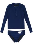 Perfect Moment - Rash Guard Two-piece Swim Set - Kids - Polyamide/spandex/elastane - 10 Yrs, Blue