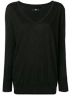 Max & Moi Cashmere V-neck Sweater - Black