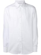 Brunello Cucinelli Classic Shirt, Men's, Size: Xxl, White, Linen/flax/cotton