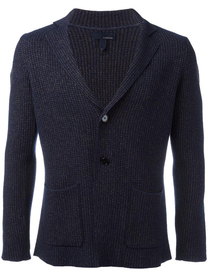 Lardini - Waffle Knit Blazer - Men - Cotton - Xxl, Blue, Cotton