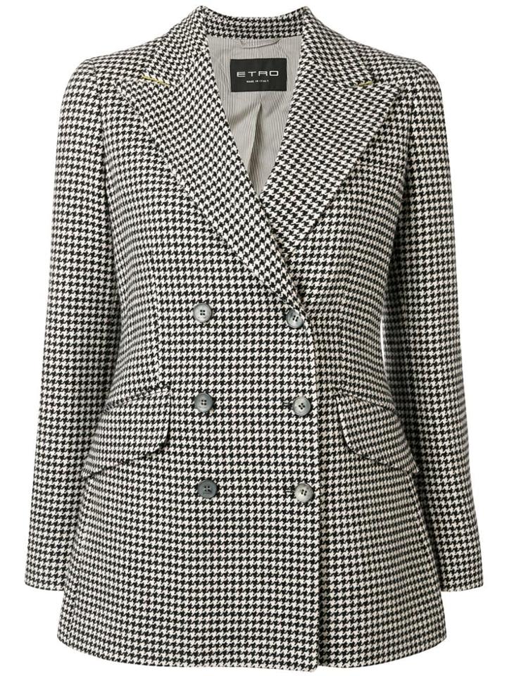 Etro Houndstooth Blazer - Black