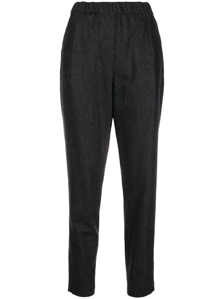 Fabiana Filippi Elasticated Waistband Tapered Trousers - Black