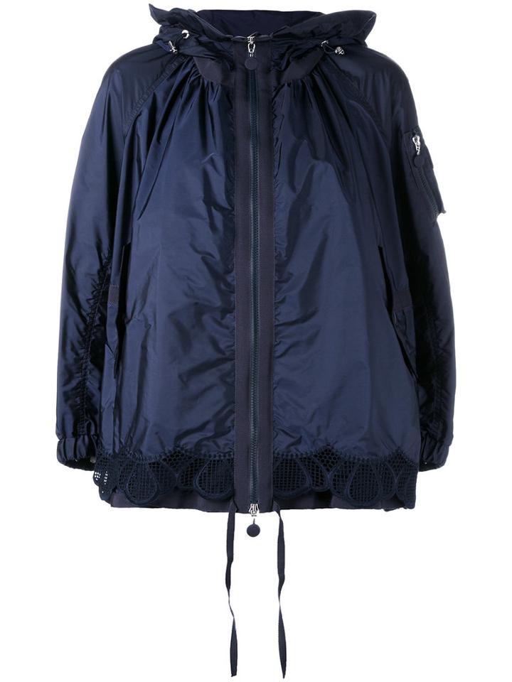 Moncler - Hooded Jacket - Women - Cotton/nylon/polyester - 1, Blue, Cotton/nylon/polyester