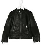 Diesel Kids - Zipped Jacket - Kids - Polyester/polyurethane - 8 Yrs, Black