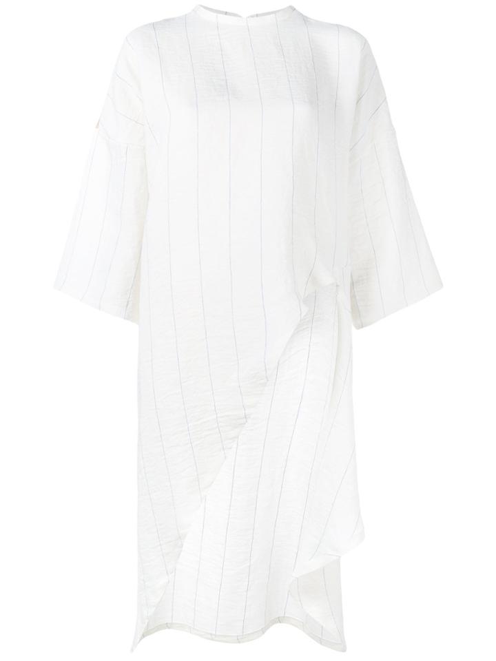 Esteban Cortazar Asymmetric Stripe Top - Nude & Neutrals