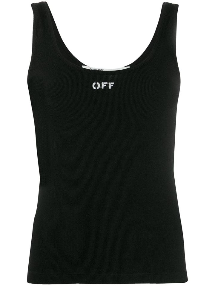 Off-white Logo Print Tank Top - Black