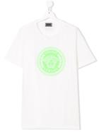 Young Versace Teen Logo Printed T-shirt - White