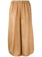 Forte Forte - Wide Leg Cropped Pants - Women - Polyamide/viscose - Ii, Yellow/orange, Polyamide/viscose