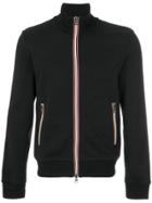Moncler Striped Trim Zip Sweatshirt - Black