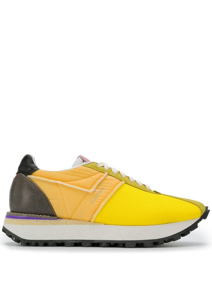 Acne Studios Mixed Material Sneakers - Yellow