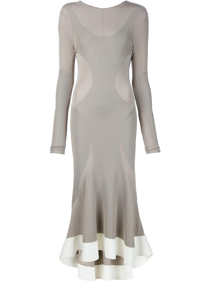 Esteban Cortazar Flared Fitted Dress