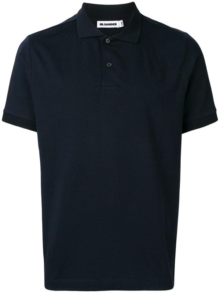 Jil Sander Knitted Polo Shirt - Blue