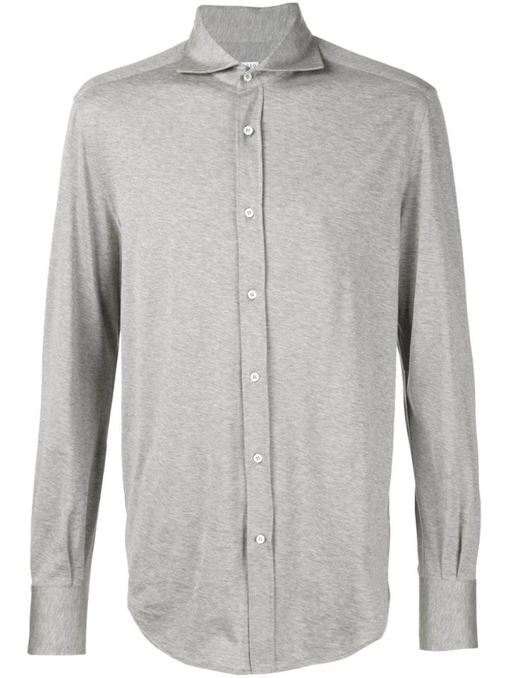 Brunello Cucinelli Spread Collar Shirt - Grey