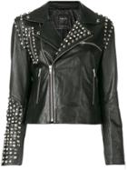 La Carrie Mirror Biker Jacket - Black