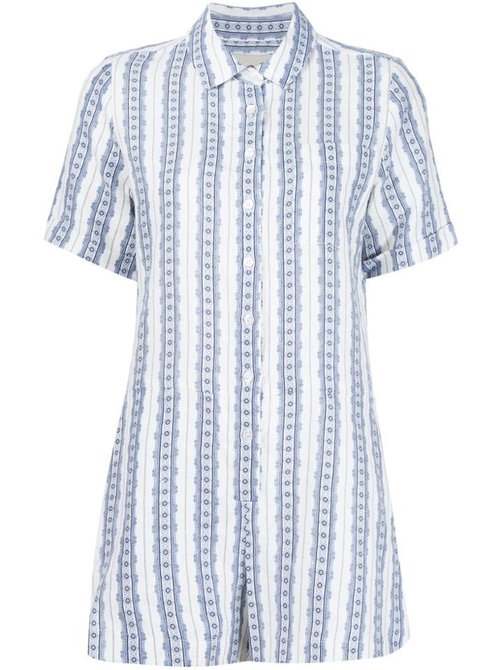 Sea Striped Playsuit - Black