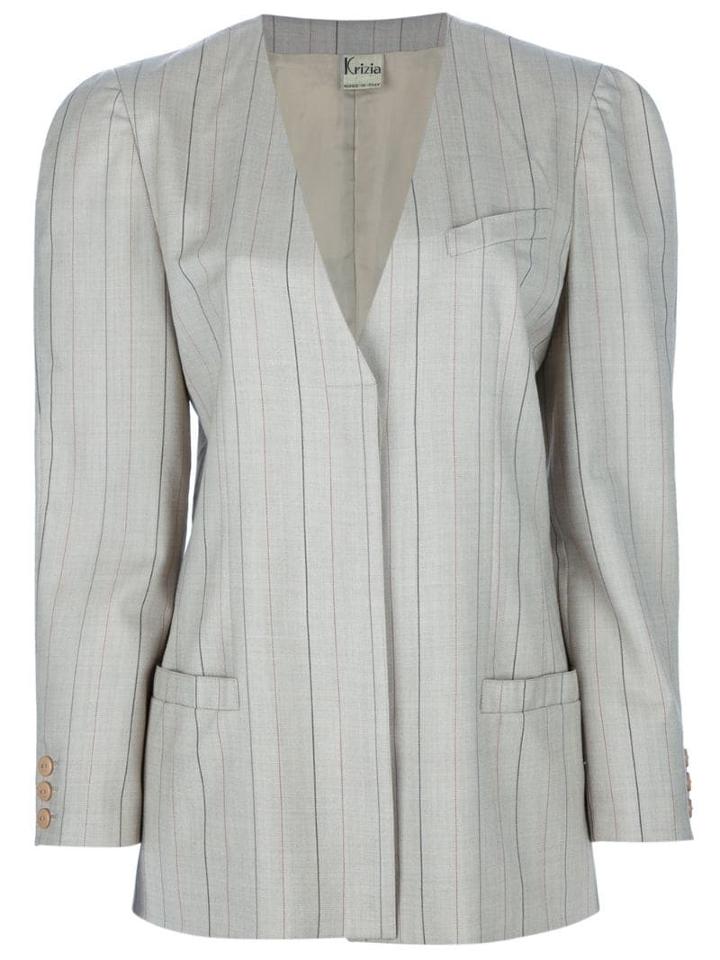 Krizia Pre-owned Pin Stripe Skirt Suit - Brown