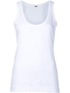 Adam Lippes Scoop Neck Tank Top, Women's, Size: Large, White, Cotton