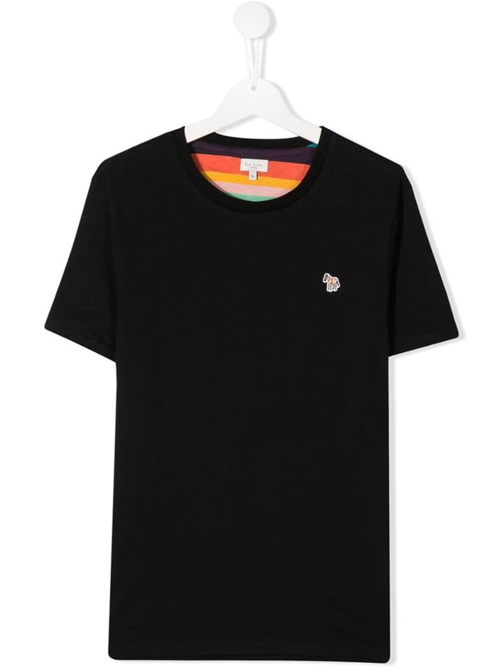 Paul Smith Junior Embroidered Logo T-shirt - Black