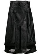 Maison Margiela Deconstructed Faux-leather Skirt - Black