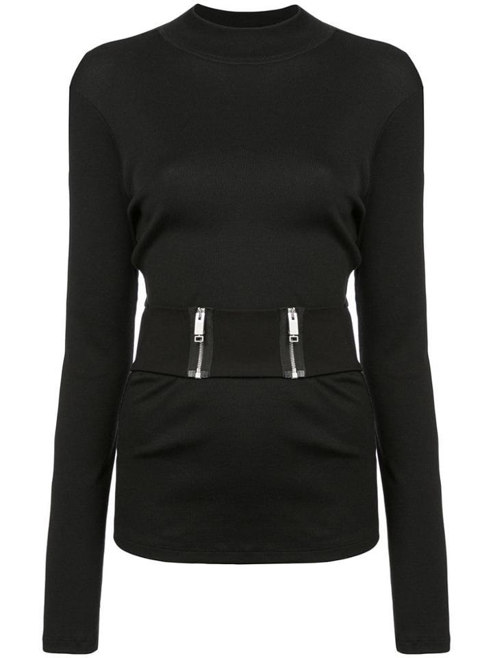 Alyx Belted Long Sleeve Top - Black