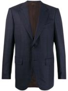 Ermenegildo Zegna Micro-check Print Suit Jacket - Blue