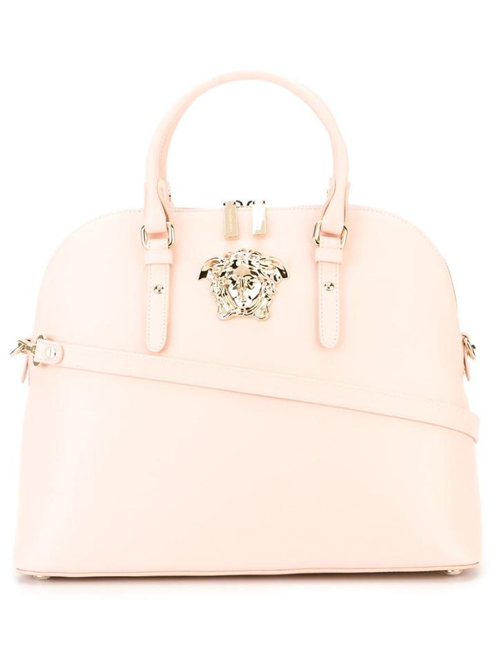Versace Medusa Tote, Women's, Pink/purple, Calf Leather