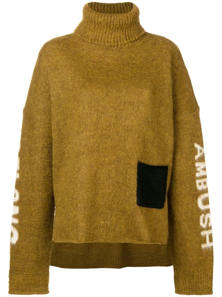 Ambush Turtleneck Jumper - Brown