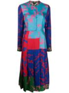 Escada Pleated Design Dress - Blue