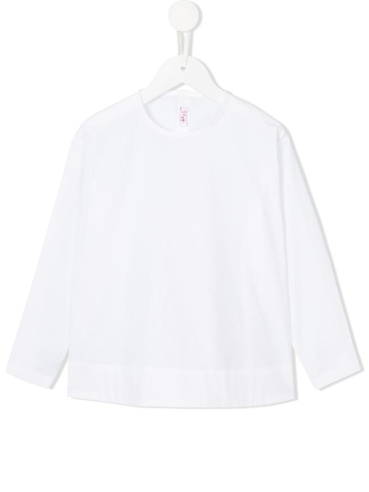 Il Gufo Round Neck Top, Girl's, Size: 12 Yrs, White