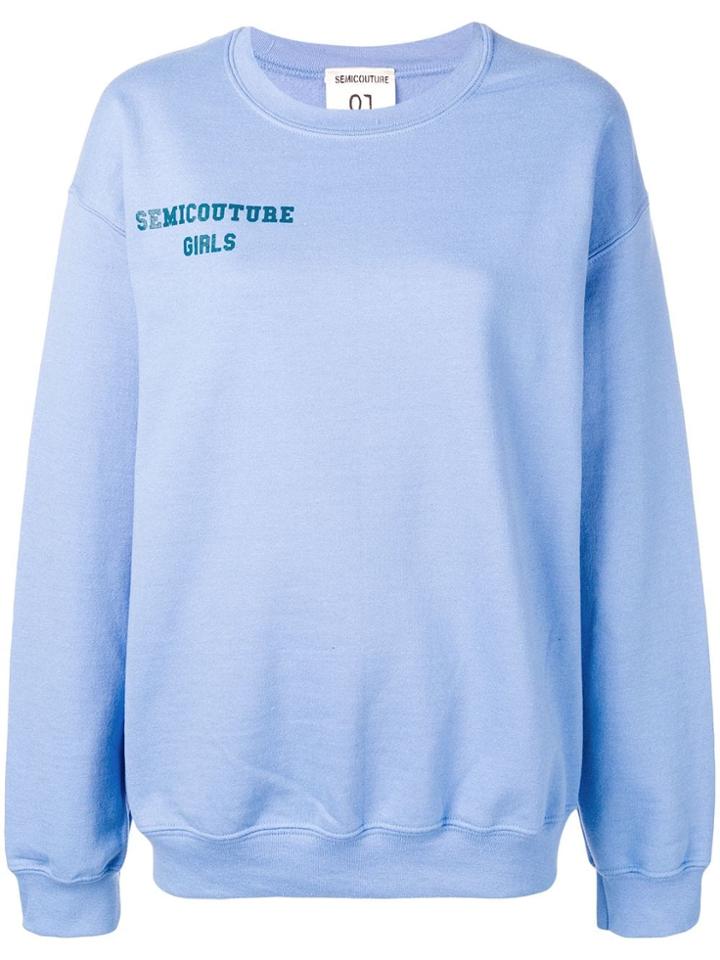 Semicouture 'christina' Sweatshirt - Blue