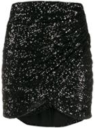 Giamba Sequin Wrap Skirt - Black