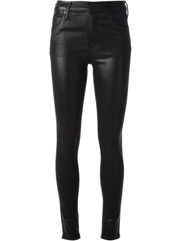 Citizens Of Humanity Shiny Skinny Jeans, Women's, Size: 29, Black, Rayon/cotton/cupro/polyethylene