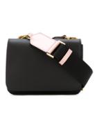 Marni Flat Crossbody Bag, Women's, Black, Calf Leather