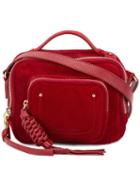 See By Chloé Tassel Detail Crossbody Bag, Women's, Red, Calf Suede/cotton